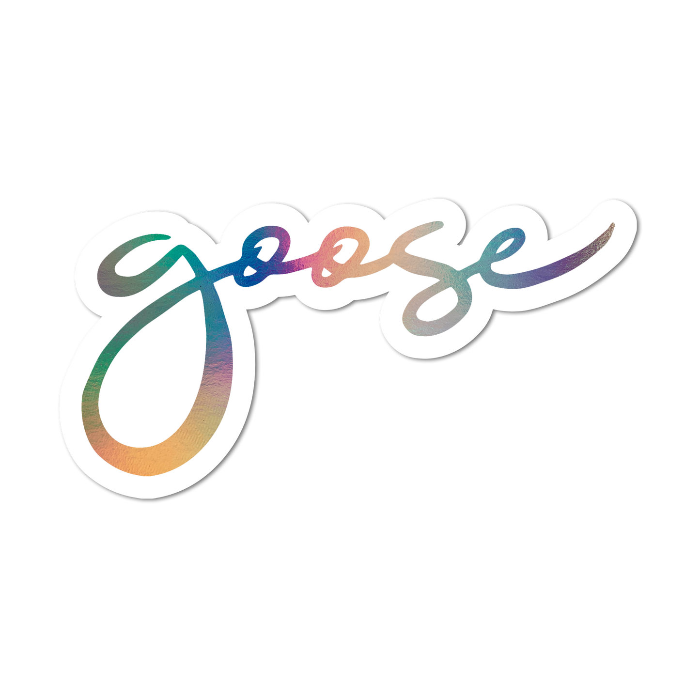 Script Logo Holo Foil Sticker