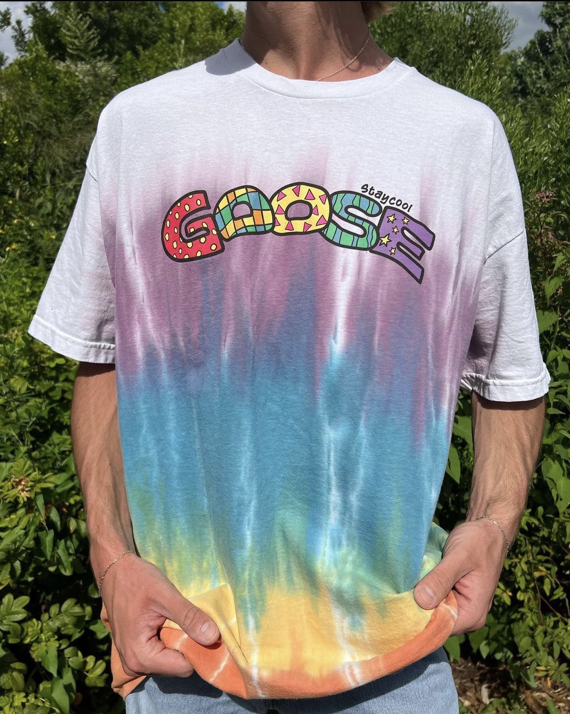 Staycool x Goose Rainbow Tie Dye Tee