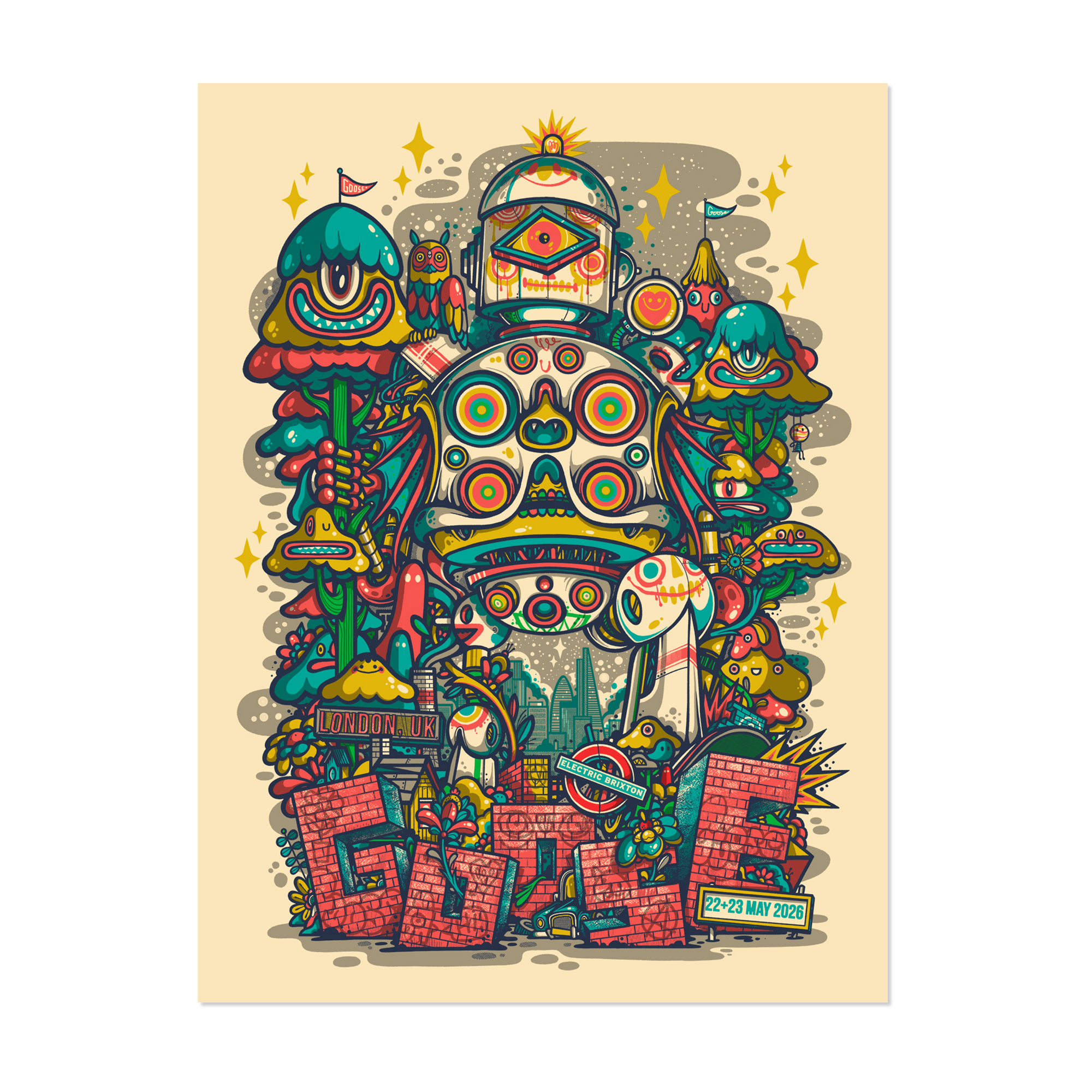 London, UK - 5/22 + 5/23/26 Poster by Drew Millward