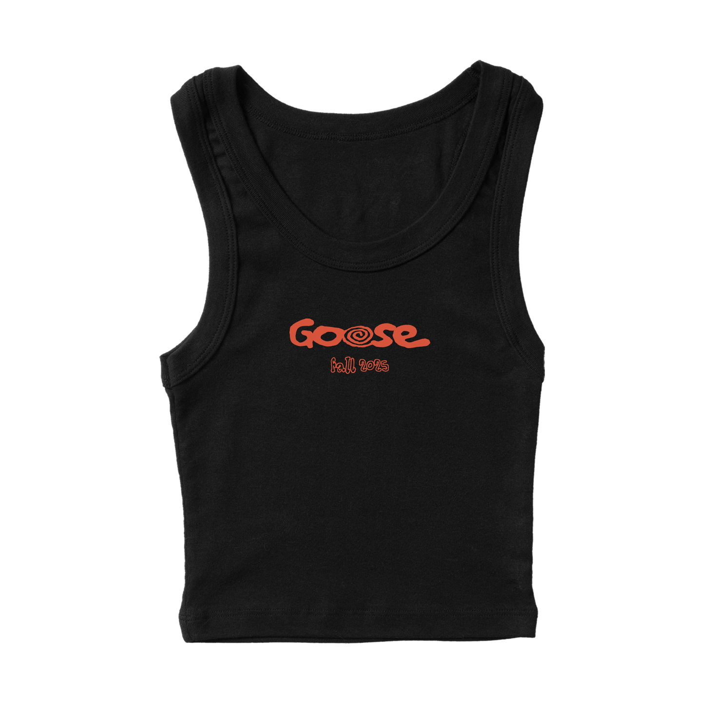 Swirl Text Ladies Crop Tank