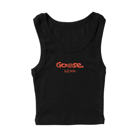 Swirl Text Ladies Crop Tank